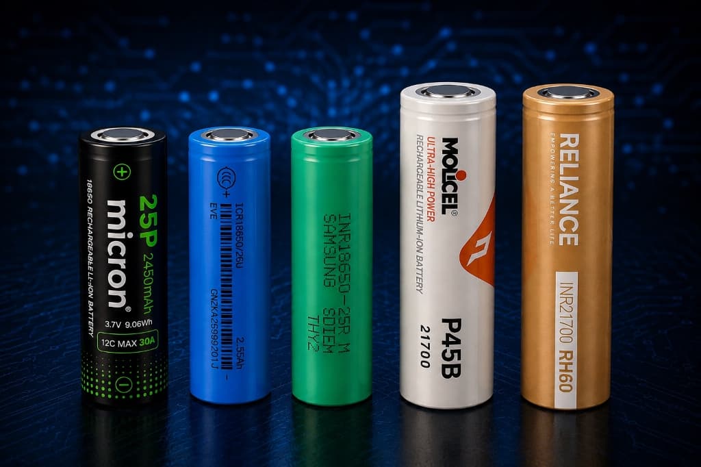 Micron, EVE, Samsung, Molicel, Reliance marka lityum piller